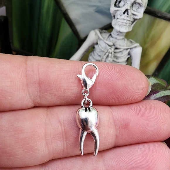5/$25 Dentist Charm Tooth clipon Charm Teeth Charm for Bracelet Necklace Purse - Picture 4 of 9